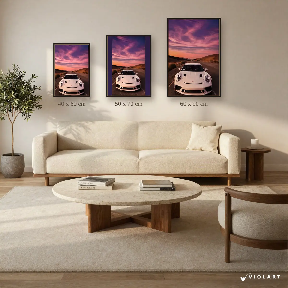 Son Işık tablosu 40x60, 50x70 ve 60x90 cm ölçü karşılaştırması