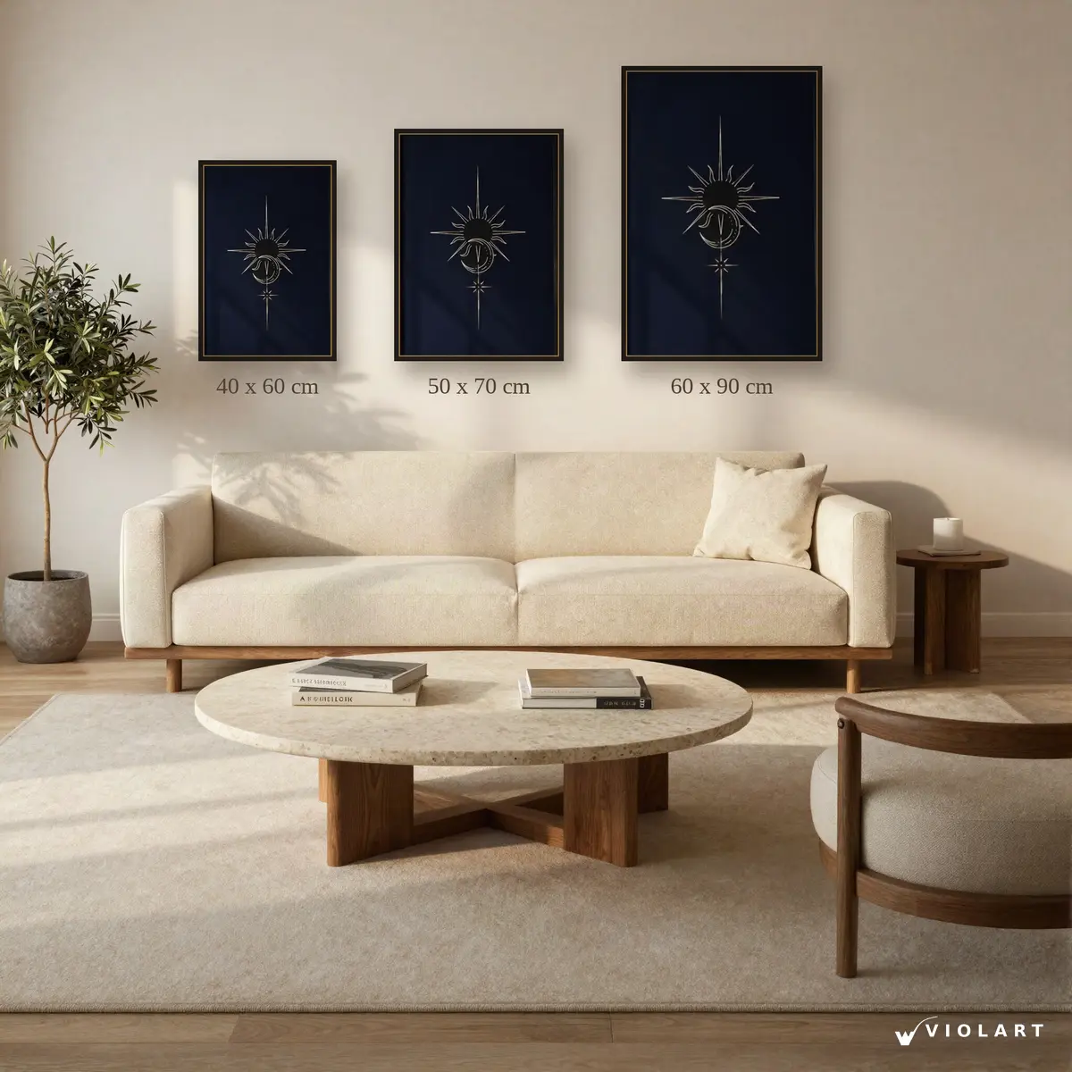 Göksel Denge tablosu 40x60, 50x70 ve 60x90 cm ölçü karşılaştırması