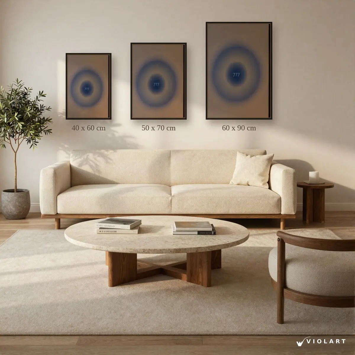 777 Yükseliş tablosu 40x60, 50x70 ve 60x90 cm ölçü karşılaştırması