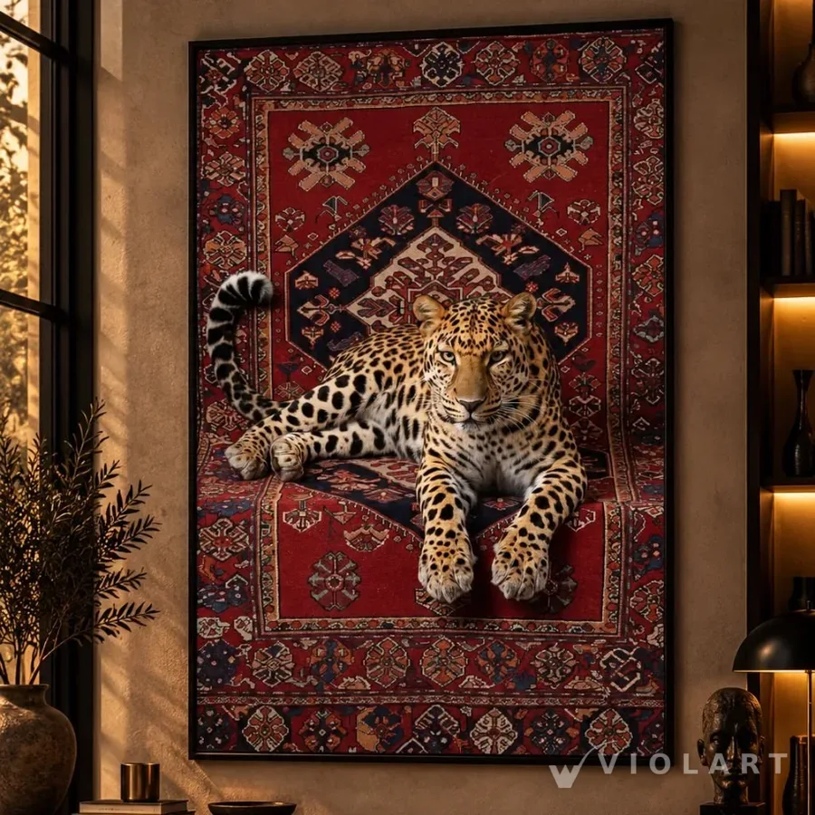 Kızıl Hakimiyet tablosu salon duvarında, siyah çerçeveli